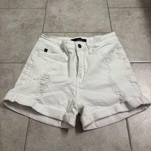 KanCan White Jean Shorts for Women